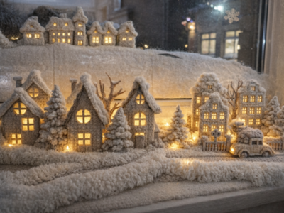 Воспитатели подготовительной А группы создали потрясающую новогоднюю композицию, вдохновлённую сказкой «Снежная королева»